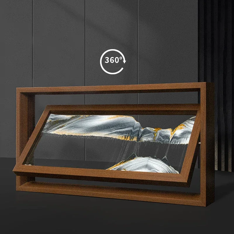 3D вращающийся песочный пейзаж – обзор и цена Engraved Wood Frame